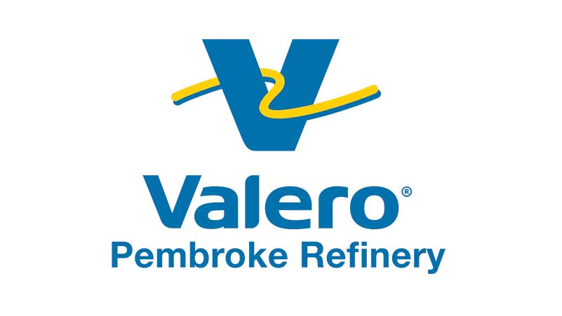 valero refinery logo with blue V design